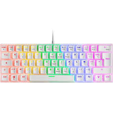 Mars Gaming MK60 White, Mechaninė žaidimų klaviatūra FRGB, Antighosting, Switch Mechanical brown, prancūzų kalba