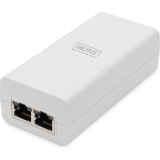 DIGITUS Gigabit Ethernet PoE injektorius - aktyvusis vidurio spindulys - PoE standartas 802.3at -30 W PoE biudžetas - IP40 standartas - 100 m veikimo nuotolis - mažas korpusas - baltas