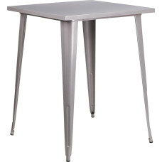 Flash Furniture 31.5SQ Outdoor Metal Square Bar Table 80cm