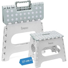 BISOO Vaikiška laiptelinė taburetė - sulankstoma 150 kg svorio taburetė vonios kambariui ir virtuvei - sulankstoma taburetė vaikams ir suaugusiesiems - neslystančiu paviršiumi - saugus sulankstomas laiptelis - laiptelinė taburetė 