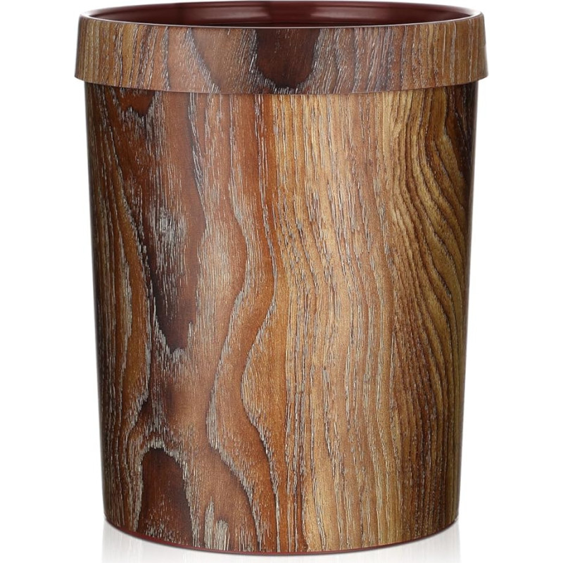 BESPORTBLE medinių šiukšlių dėžės imitacija, medžio plastiko šiukšlių dėžė, perdirbimo šiukšlių dėžė miegamajam, vonios kambariui, virtuvei, biurui, 28 x 22 cm