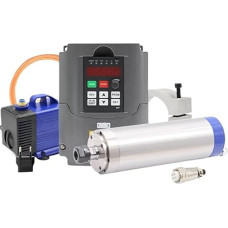 1,5 kW ER16 wassergekühlte Spindel 65 mm 4-teiliges Lager 0,01 mm Präzisions- und Frequenzantrieb 75-W-Pumpe 65-mm-Halterung(110V)