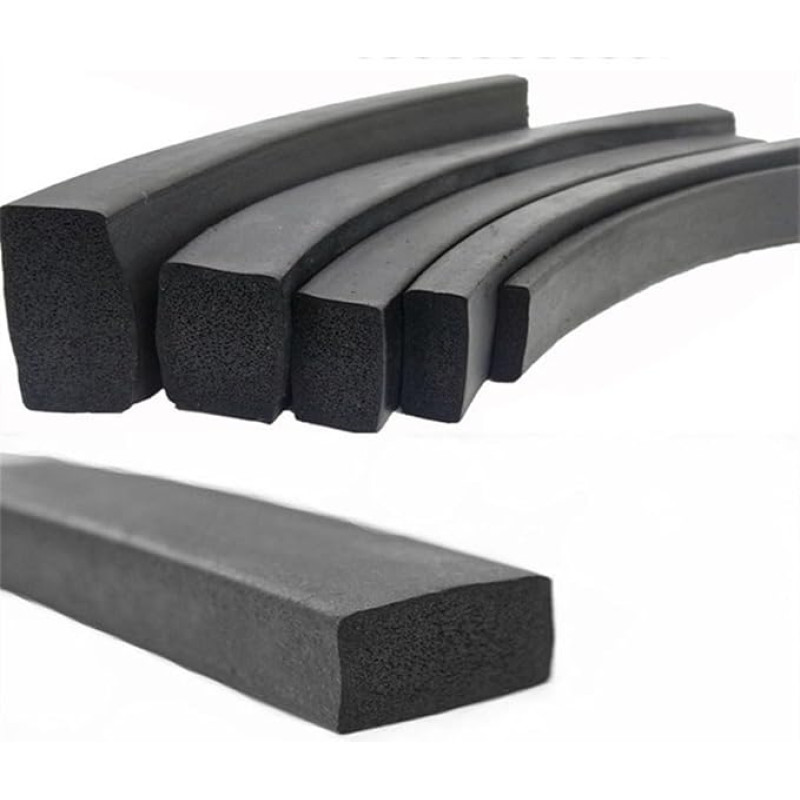 Schwarzer EPDM-Schaumstoff-Streifen aus Gummi, korrosionsbeständig, staubdicht, schwarzer Schaumstoff, rechteckig, versiegelt, 1 m, 1 Stück (30 x 30 mm 1 m)