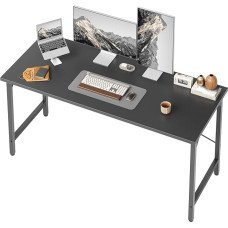 BEXEVUE Desk, 120 x 48 cm Small Computer Desk, Office Table for Study Room, Bedroom, Industrial Design, Metal Frame, Wooden PC Table for Home and Office