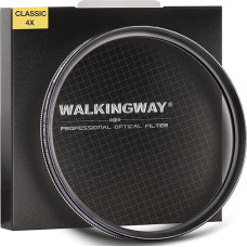 Walking Way 4 Points Star Filter 77 mm Adjustable Cross Filter Star Effect Filter Made of Optical Glass Star Filter Grid Filter with Ultra Slim Aluminium Frame (4X, 77 mm)