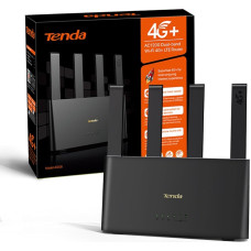 Tenda 4G08 LTE Router, 4G+ Router Supports SIM Cards, 4G+ Cat6 up to 300 Mbps, WLAN Dual-Band AC1200, 4 x External Antennas, Gigabit LAN/WAN Ports, OpenVPN, MU-MIMO, Mesh Wi-Fi+, Plug & Play