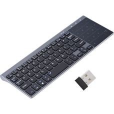 Vikye Wireless 2.4G Keyboard, Universal Bluetooth Keyboard with Touchpad, Portable Slim Design for PC/Notebook/TV Box