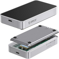 ORICO 80Gbps M.2 NVMe SSD Enclosure, Silent Fanless Cooling System, Compatible with Thunderbolt 5/4/3/USB4, Supports M.2 NVMe M-Key 2280 SSD, for Users with High Performance Mac/PC - X50