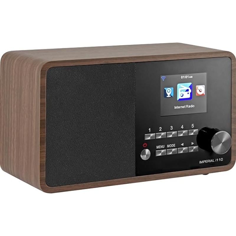 Imperial 22-320-00 i110 Internetradio (TFT Farbdisplay, WLAN, Line-Out, Netzteil) braun