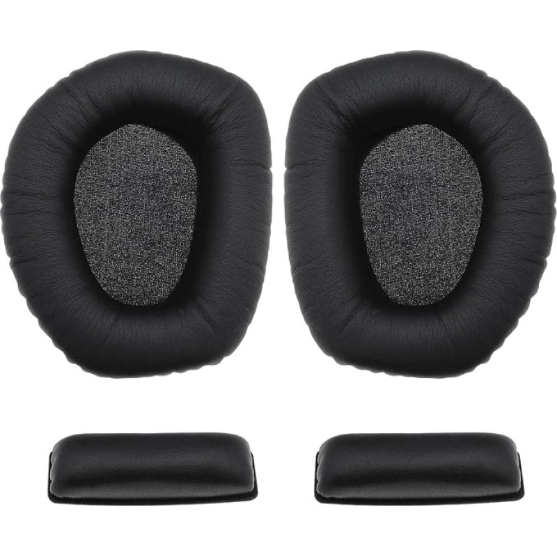 Create idea 1 Pair Ear Pads & 2 Headband Pads, Compatible with Sennheiser HDR165 HDR175 HDR185 HDR195 RS165 RS175 RS185 RS195 Headset Headphone Replacement Parts Black