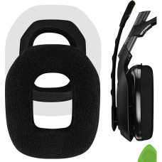 Geekria Comfort Replacement Velour Ear Pads for Astro A40 TR A50 Headphones Headset Ear Pads Repair Parts (Black)