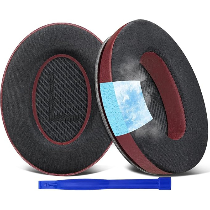 SoloWIT Cooling Gel Replacement Ear Pads for Bose QuietComfort 35 (QC35) and Quiet Comfort 35 II (QC35 II) Over-Ear Headphones Noise Isolating Foam