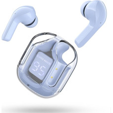 ACEFAST T6 Bluetooth Kopfhörer, 2024 In Ear Kopfhörer, Kabellose Bluetooth 5.3 Kopfhörer mit ENC Mikrofon, 25 Stunden Wiedergabe, Tiefe Bässe, Transparent Ohrhörer Sport, Touch Steuerung, Eisblau