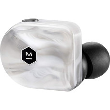 Master & Dynamic True Wireless Headphones (3.5 Hours Battery Life per Charge, Precious Metal Charging Case, IPX4) White Marble