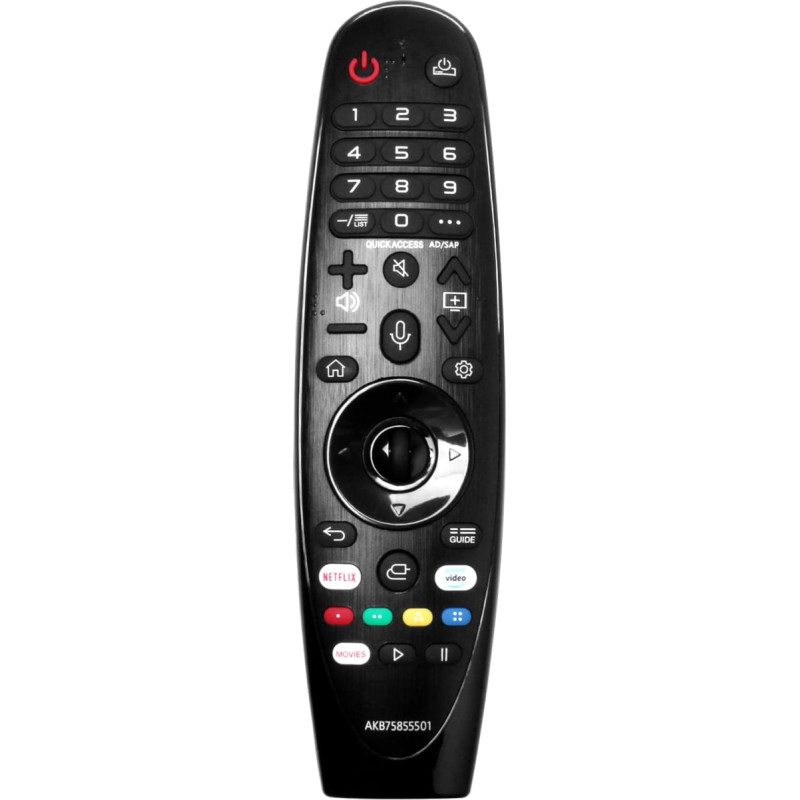 NUHFUFA Replacement Remote Control without Voice for LG TV AKB75855501 (No Voice Function without Mouse Function)