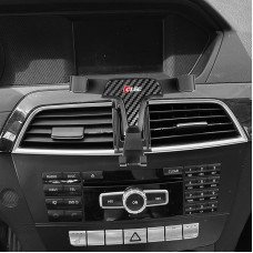 For C Class W204 S204 2011-2015 Mobile Phone Holder, for Vertical Use Only (Carbon Fibre Grain)