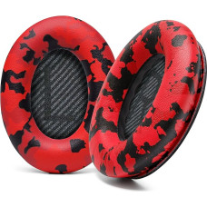 WC Wicked Cushions Replacement Ear Pads Compatible with Bose QuietComfort 35 (QC35) & QuietComfort 35ii (QC35ii) Headphones & More - Improved Comfort & Durability | Red Camo