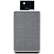 Pure Evoke Spot Compact Music System (DAB+/FM Radio, Internet Radio, Podcasts, Spotify Connect, Bluetooth, Foldable Colour Display), Cotton, White