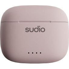 Sudio A1 Pink, Bluetooth Earphones, Touch Control with Compact Wireless Charging Cradle, IPX4 Protected, Noise-Permeable Headphones with Built-in Microphone, Premium Crystal Sound