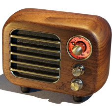 Opis Radio 3 - Walnut Wood Retro Bluetooth Speaker/Small Radio with Bluetooth/Bluetooth Speaker Retro Design/Retro Radio with Bluetooth/Bluetooth Speaker Retro Look