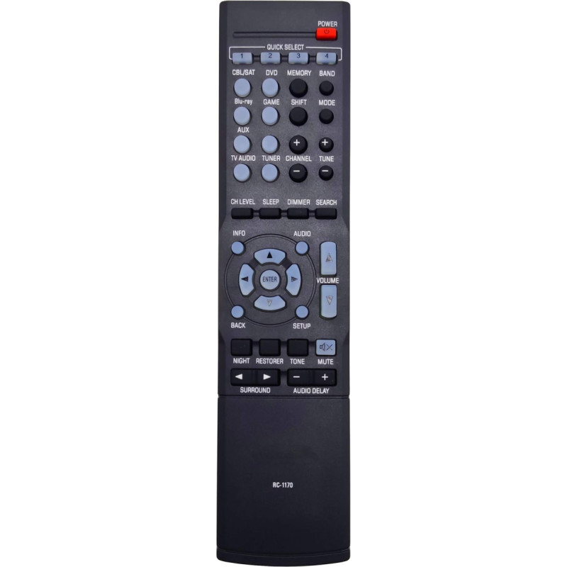 Leankle Remote Control RC-1170 for Denon AV Receiver AVR-1513, DHT-1513BA