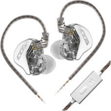 keephifi CCA CRA In-Ear Headphones, Ultra Thin Membrane, Dynamic Driver, IEM, Clear Sound and Deep Bass, Wired Earbuds with Microphone and Tangle-Free Detachable Cable