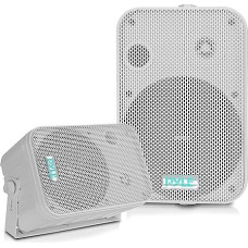 Pyle Bluetooth Lautsprecher, Bluetooth Box, Musikbox, Lautsprecher Boxen, Soundbox, speaker, Loudspeaker, Wetterfeste 16,5cm Musikboxen, Wand-/Deckenmontage, Musik für Pool, Party, Außen/Innenbereich