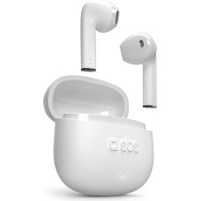 SBS TWS ONE Colour Earphones with Charging Case, Touch Controls and Integrated Microphone, Voice Assistant, Up to 3 Hours of Listening Time, Includes USB-C Charging Cable, White