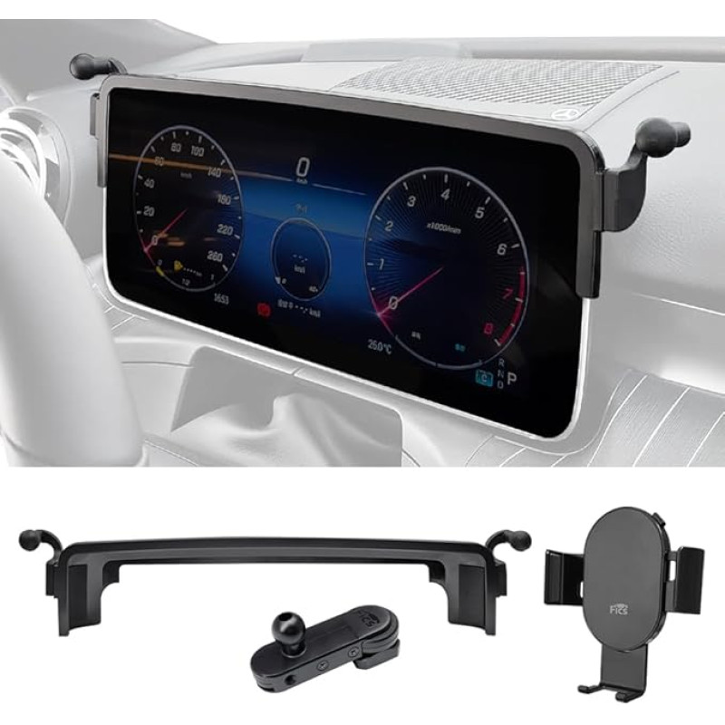 FICS Mercedes GLC (X254), C(W206) Cutomzed Phone Mount Holder Cradle, Mercedes GLC (X254) C(W206) Accessories (12.3 Inch W206 X254)