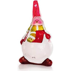 EUROCINSA Snowman Glass White / Red with Light with Batteries 8 Diameter x 15 cm Pack of 4 One Size