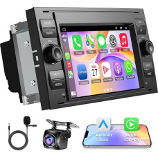 Car Radio for Ford Transit Fiesta Focus Galaxy Mondeo Kuga C-Max 7 Inch Stereo Wireless Carplay Android12 Car Radio with GPS Navigation Android Car Bluetooth WiFi RDS HI-FI FM Reversing Camera