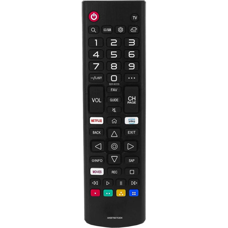 121AV AKB75675304 Ersatz Fernbedienung kompatibel für LG Smart LED TV