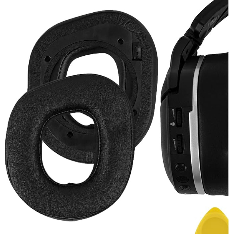 Geekria QuickFit Protein Leather Ear Pads Replacement for Turtle Beach Stealth 700 Gen 2 Headphones Headset Ear Pads Repair Parts (Black)