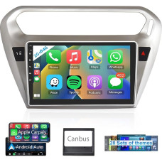 Hodozzy Android Car Radio for Peugeot 301/Citroen Elysee 2013-2018 Carplay Android Car with Sat Nav, 9 Inch Touchscreen with Mirror Link/WiFi/GPS/RDS/FM/Bluetooth/USB