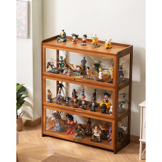 JSLJDM Display Cabinet Collector's Display Cabinet Standing Display Cabinet Glass Display Case Acrylic Display Case Acrylic Display Case Double Doors Large Capacity Collector's Display Case Handmade