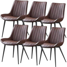 UIBHGVFG Küchen-Esszimmer-Set mit 6 Pu-Leder-Seitentischen, Wohnzimmer-Lounge-Thekentischen und stabilen Metallbeinen