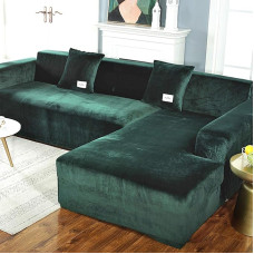 Pliušinis sofos dangtelis 3 pagalvių sofai, aksomo sofos mesti elastingą fotelio dangtelį Baldai Sofa Loveseat Cover Protector