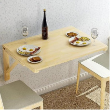 An der Wand montierter Klapp-Esstisch, Klapptische für kleine Räume | Zusammenklappbarer Wandtisch für die Küche, Esstisch, Computertisch, Werkbank, Tragkraft 50 kg (Größe: 100 × 60 cm/39 Zo