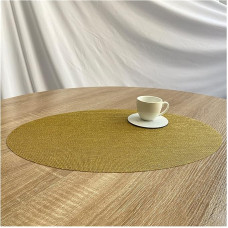 Padėkliukai Bambuko raštas, izoliuotas padėkliukas, ovalus sutirštintas indų kilimėlis, viešbučio PVC kilimėlis, vientisa spalva, namų virtuvės kilimėlis, padėkliukai (spalva: E, dydis: 45 * 30 cm)