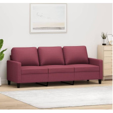 KLYEON 3-Sitzer-Sofa Weinrot 180 cm Stoff, stilinga Dreisitzersofa Weinrot: Bequemlichkeit und Langlebigkeit für Ihr Zuhause Wohnzimmer, Sofos
