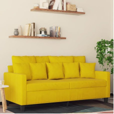 MOBCANT 2-Sitzer-Sofa Gelb 140 cm Samt Sofabezug Couch Modulares Sofa Schlafsofa für Büro Wohnzimmer Empfangsraum Wohnung