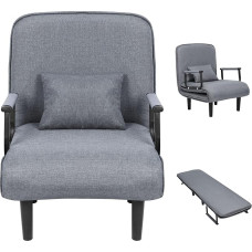 reukmuuc 3 in 1 sofa-lova, akcento kėdė, šezlongas ir reguliuojama sofa su ergonomišku atlošu, patogia kempinės pagalvėle, idealiai tinka svetainei, svečių kambariui, butui, mažoms erdvėms