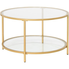 SD STUDIO DESIGNS, Apvalus kavos staliukas iš legiruoto plieno su grūdintu stiklu, 28