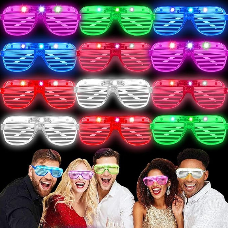 Kimimara Širdies akiniai akiniai nuo saulės Šalis rinkinys akiniai - Fancy Dress spalvingi hipių akiniai 10 spalvų vakarėlio karnavalo vestuvėms