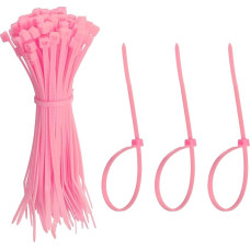 YELARXI Kabelbinder aus Kunststoff, selbstsichernd, 10,2 cm, passend für Zuhause, Garten, Büro, Werkstatt, Reisen – (100 Stück, Rosa)
