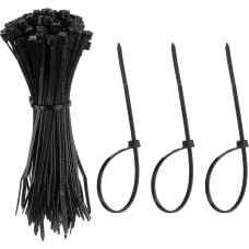 YELARXI Kabelbinder aus Kunststoff, selbstsichernd, 10,2 cm, passend für Zuhause, Garten, Büro, Werkstatt, Reisen, 100 Stück, Schwarz