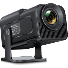 Mini Projector with WiFi and Bluetooth, Portable Outdoor Film Projector, 1080P Support, Car Keystone Home Projector (HY320-mini)