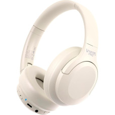 Vieta Pro Bluetooth 5.4 Headphones Stream, Dual Pairing, Game Mode, Built-in Microphone and Cable, USB-C, Battery 50 H, White