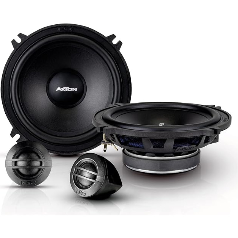 AXTON ATC130S - galinga 13 cm / 5 colių komponentinė sistema, 2 krypčių automobilinis garsiakalbis, kurio montavimo gylis tik 43 mm, 70 W RMS garso sistema