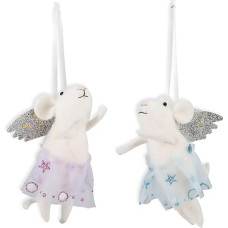 Trimits Festive Mouse DIY Craft Set, Needle Felt Set with Instructions and Wool Felt - Christmas Decoration, Christmas Decoration Set, Christmas Tree Decoration, Christmas Baubles, Homemade Gift